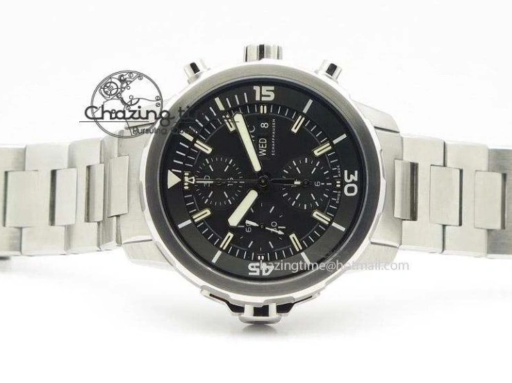 MIROTIME 0314 Classic Aquatimer Chrono IW376803 V6F 1:1 Best Edition Black Dial On SS Bracelet A 7361
